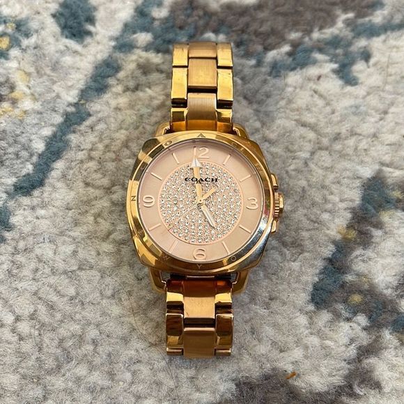 Coach Rose Gold Bracelet Watch with crystals - Picture 1 of 4